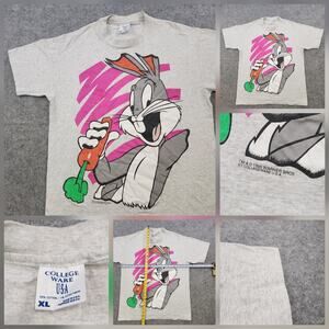 VTG Bugs Bunny T Shirt Mens XL‎ Looney Tunes Graphic Cartoon 90s Single Stitch